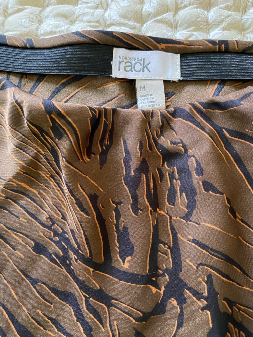 Nordstrom Brown and Black Maxi Skirt with Abstract Print - Picture 2 of 6